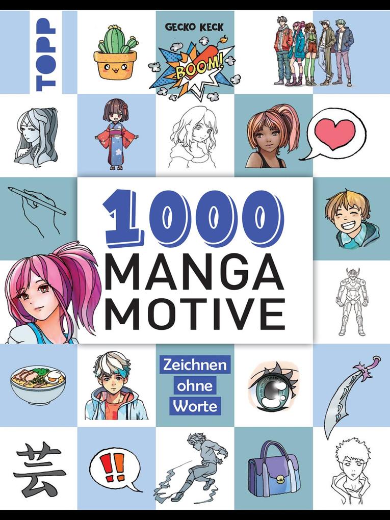 Produktbild: 1000 Manga Motive zeichnen | Gecko Keck