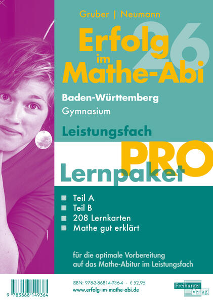 Produktbild: Erfolg im Mathe-Abi 2026 Lernpaket Leistungsfach 'Pro' Baden-Württemberg Gymnasium | Helmut Gruber, Robert Neumann, Stefan Rosner