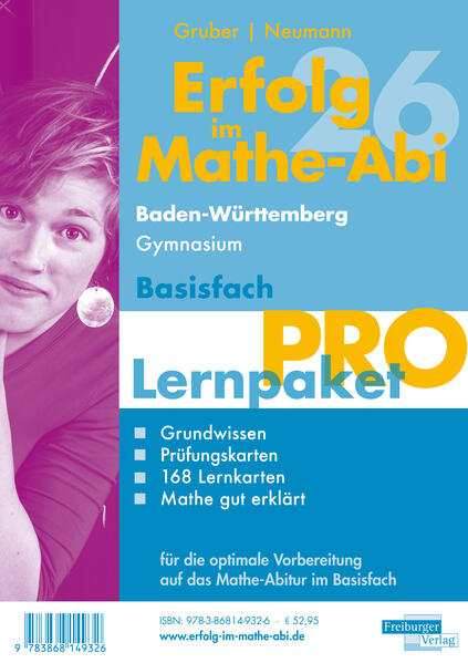 Produktbild: Erfolg im Mathe-Abi 2026 Lernpaket Basisfach 'Pro' Baden-Württemberg Gymnasium | Helmut Gruber, Robert Neumann, Stefan Rosner