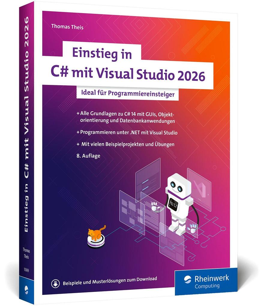 Produktbild: Einstieg in C# mit Visual Studio 2026 | Thomas Theis