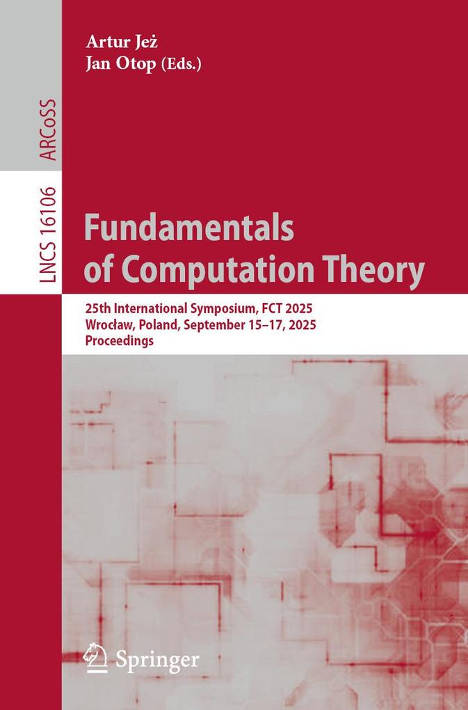 Produktbild: Fundamentals of Computation Theory
