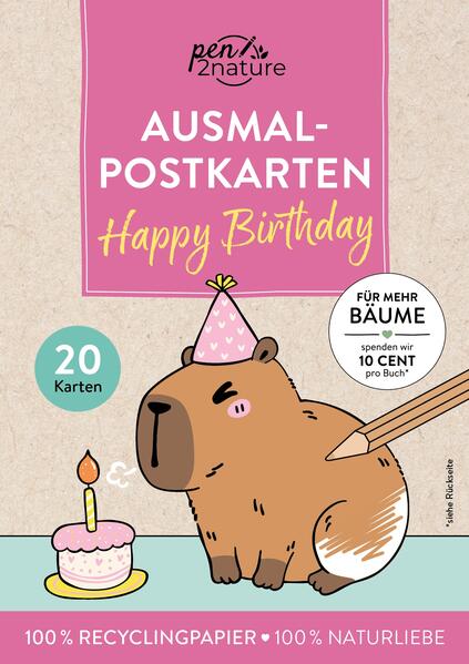 Produktbild: Ausmal-Postkarten Happy Birthday