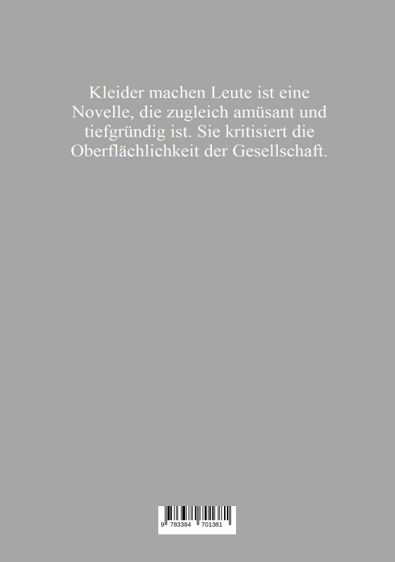 Weitere Ansicht: Kleider machen Leute | Gottfried Keller