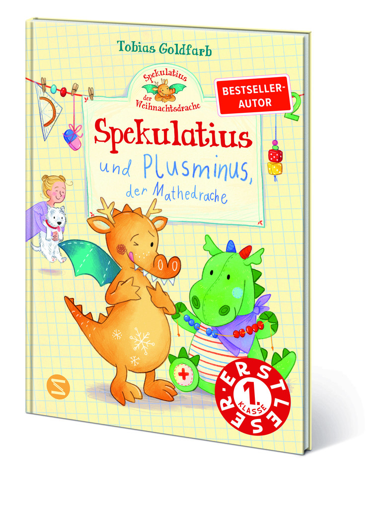 Weitere Ansicht: Spekulatius, der Weihnachtsdrache. Spekulatius und Plusminus, der Mathedrache | Tobias Goldfarb