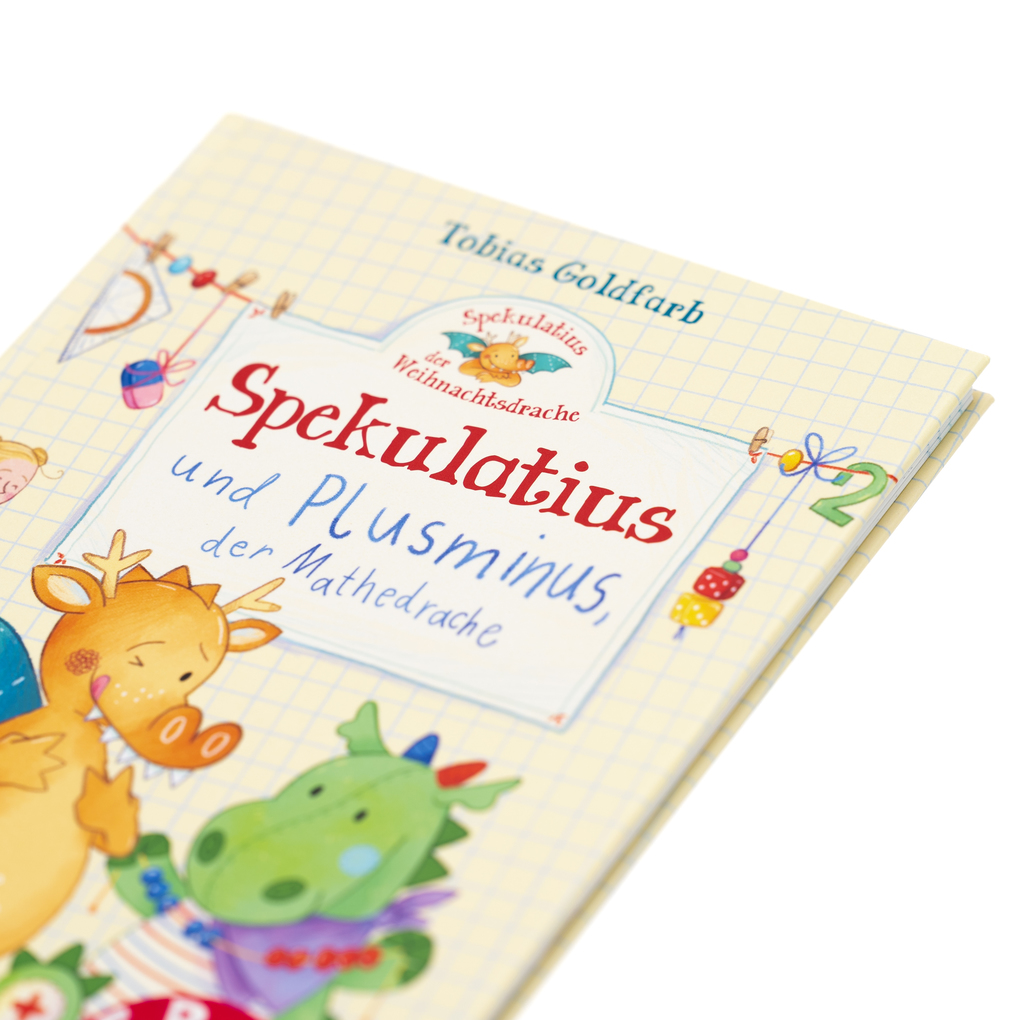 Weitere Ansicht: Spekulatius, der Weihnachtsdrache. Spekulatius und Plusminus, der Mathedrache | Tobias Goldfarb