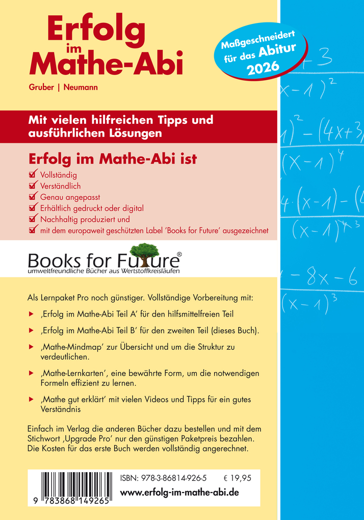 Weitere Ansicht: Erfolg im Mathe-Abi 2026 Leistungsfach Teil B Baden-Württemberg | Helmut Gruber, Robert Neumann