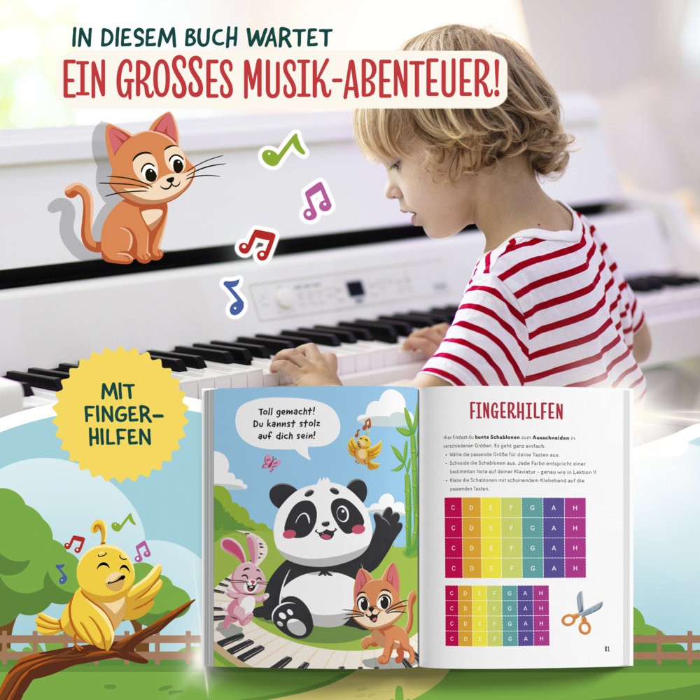 Weitere Ansicht: Kinderleicht Klavier lernen mit Panda Paul und seinen Freunden | Markus Bischofberger