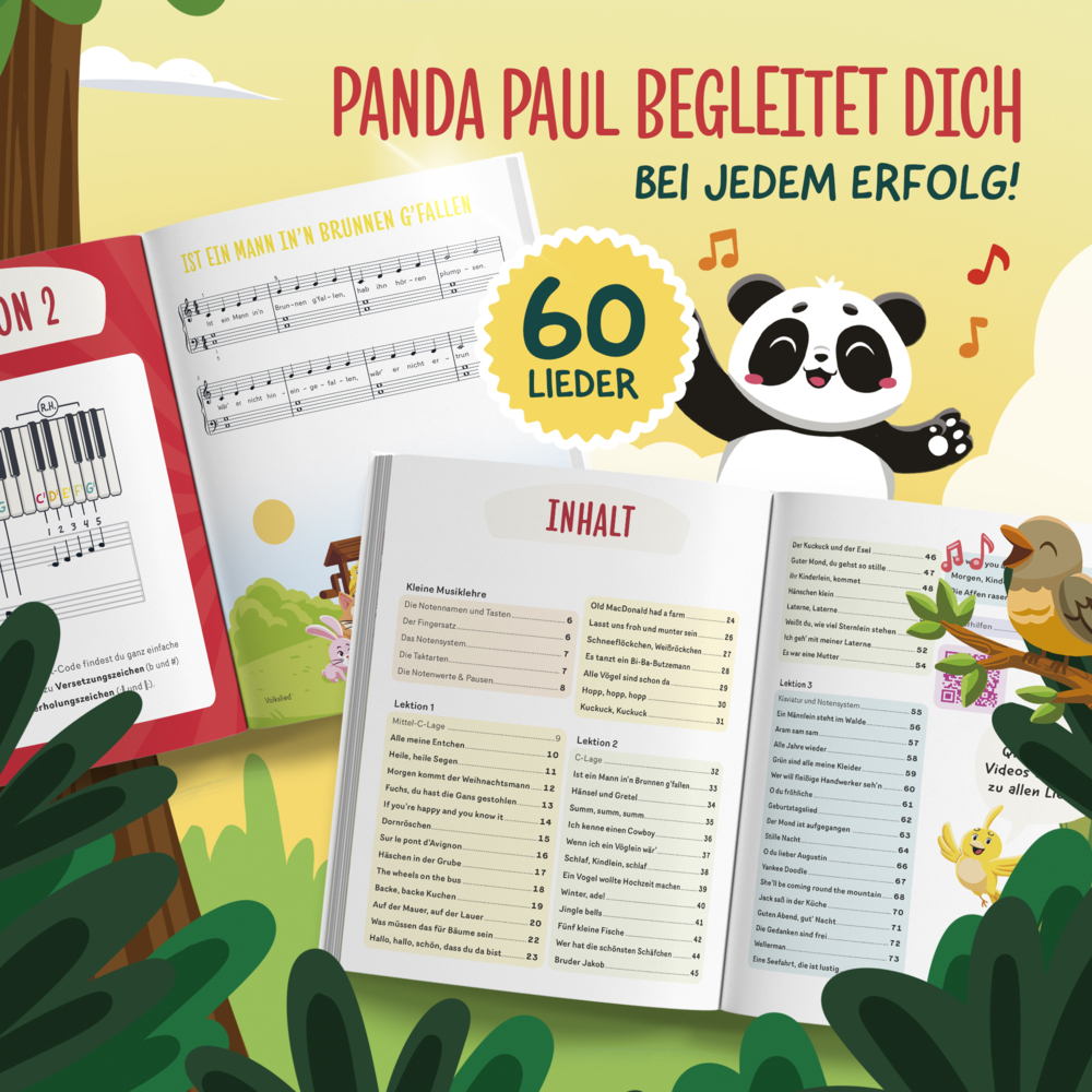 Weitere Ansicht: Kinderleicht Klavier lernen mit Panda Paul und seinen Freunden | Markus Bischofberger