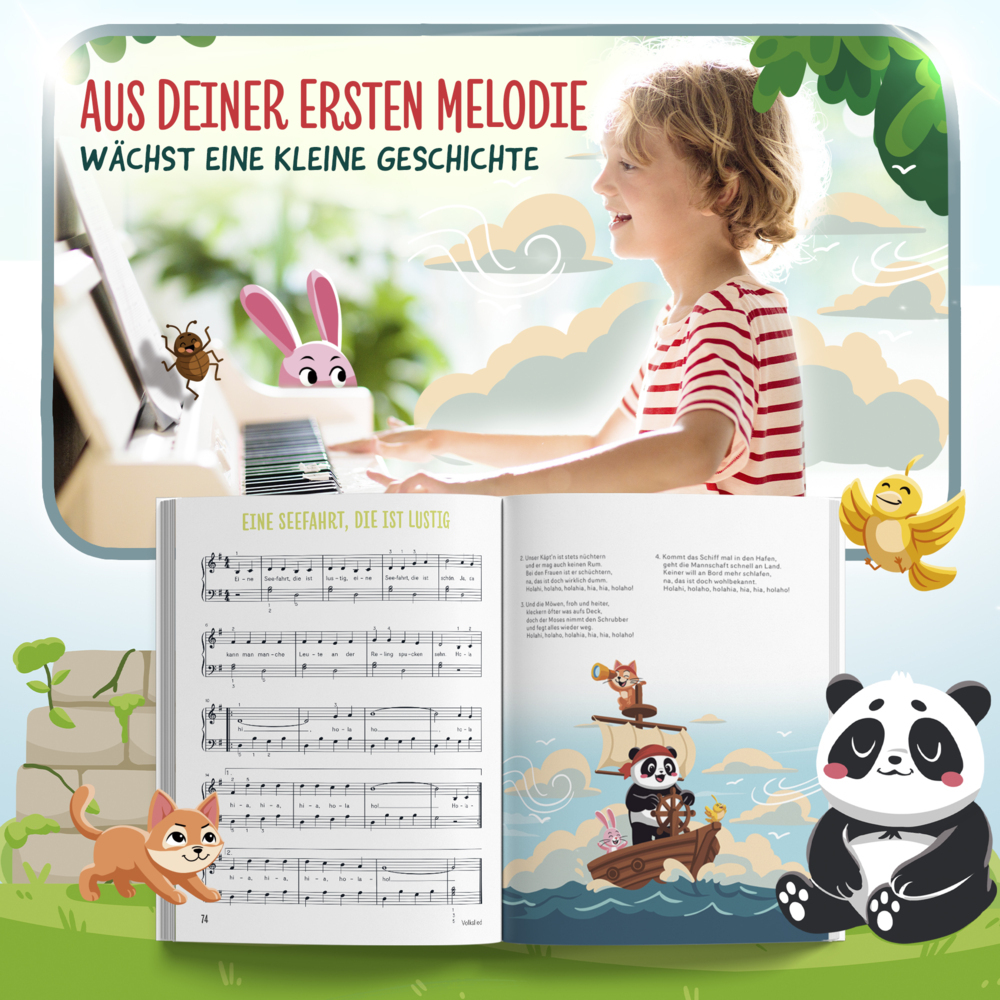 Weitere Ansicht: Kinderleicht Klavier lernen mit Panda Paul und seinen Freunden | Markus Bischofberger