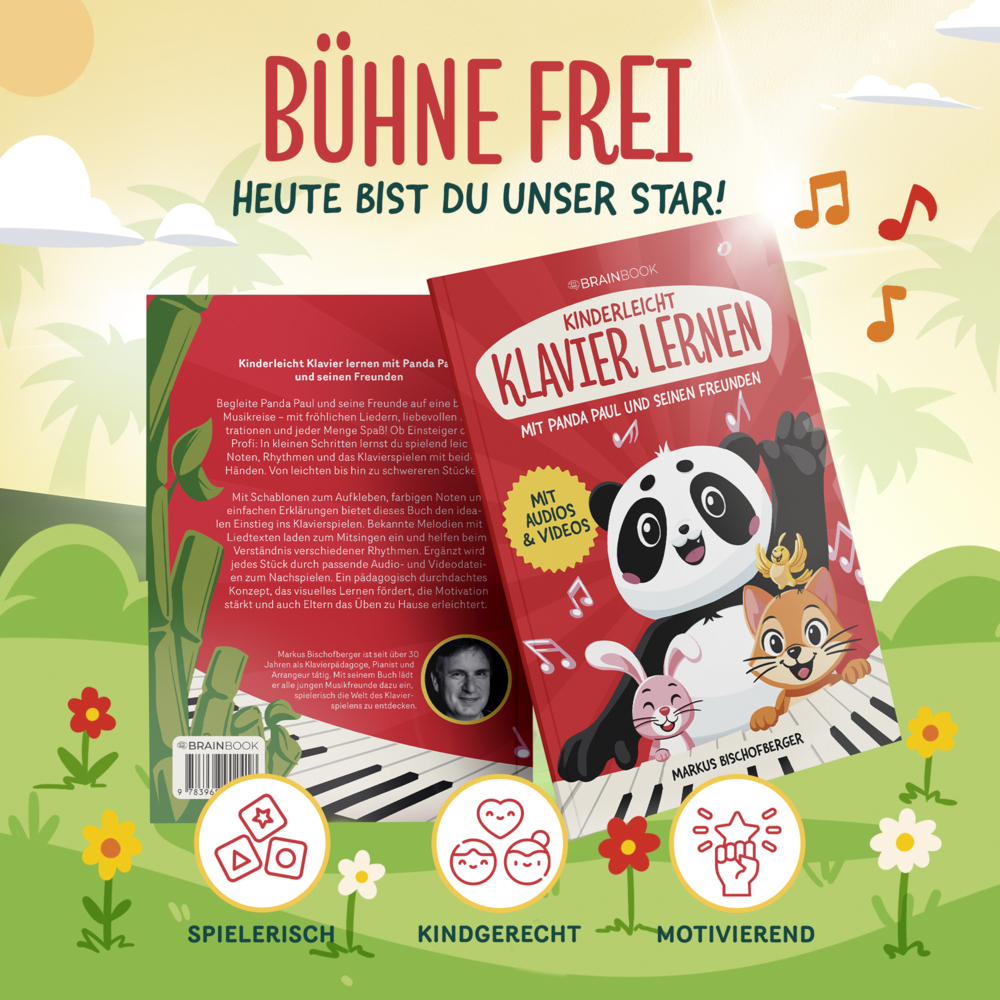Weitere Ansicht: Kinderleicht Klavier lernen mit Panda Paul und seinen Freunden | Markus Bischofberger