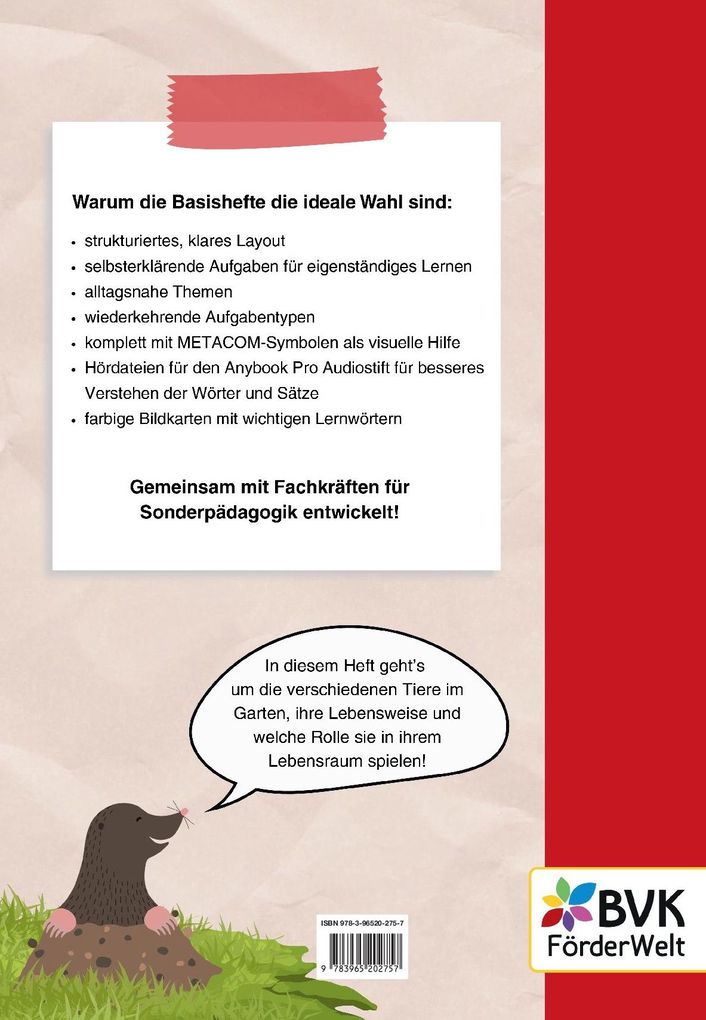 Weitere Ansicht: Basisheft Tiere im Garten | Elias Novak