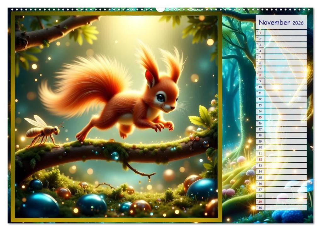 Weitere Ansicht: Der magische Freundschaftswald (Wandkalender 2026 DIN A2 quer), CALVENDO Monatskalender | Liam Blue, Calvendo