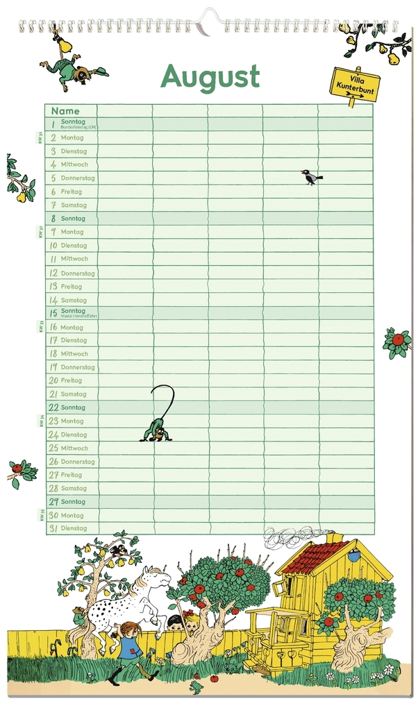 Weitere Ansicht: Astrid Lindgren Familienkalender 2027