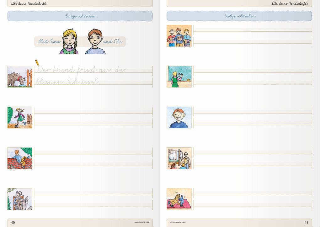 Weitere Ansicht: Ich kann die Schreibschrift - Vereinfachte Ausgangsschrift - Übungsheft zu den Buchstabenverbindungen | Katrin Langhans, sternchenverlag GmbH
