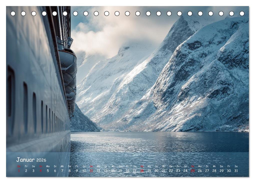 Weitere Ansicht: Kreuzfahrtschiffe Kalender - Kreuzfahrten und Giganten der Meere (Tischkalender 2026 DIN A5 quer), CALVENDO Monatskalender | MB Fotografie, Calvendo