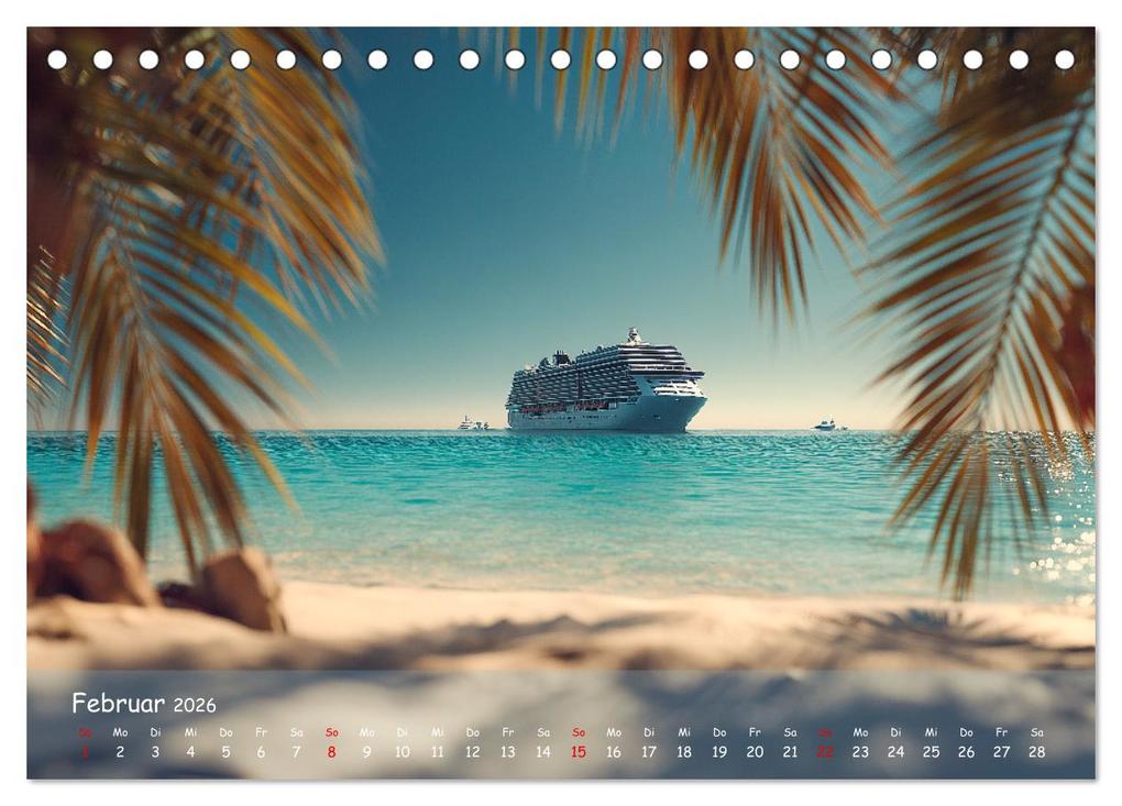 Weitere Ansicht: Kreuzfahrtschiffe Kalender - Kreuzfahrten und Giganten der Meere (Tischkalender 2026 DIN A5 quer), CALVENDO Monatskalender | MB Fotografie, Calvendo