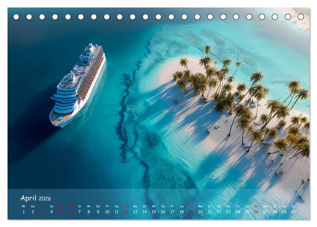 Weitere Ansicht: Kreuzfahrtschiffe Kalender - Kreuzfahrten und Giganten der Meere (Tischkalender 2026 DIN A5 quer), CALVENDO Monatskalender | MB Fotografie, Calvendo