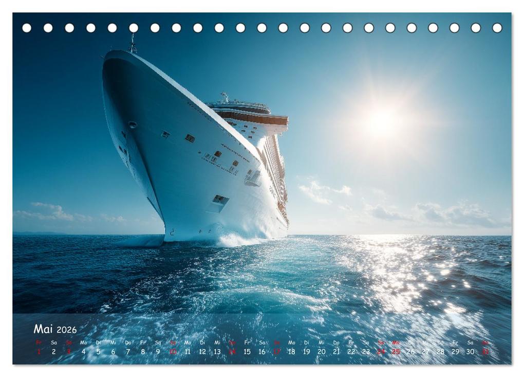 Weitere Ansicht: Kreuzfahrtschiffe Kalender - Kreuzfahrten und Giganten der Meere (Tischkalender 2026 DIN A5 quer), CALVENDO Monatskalender | MB Fotografie, Calvendo