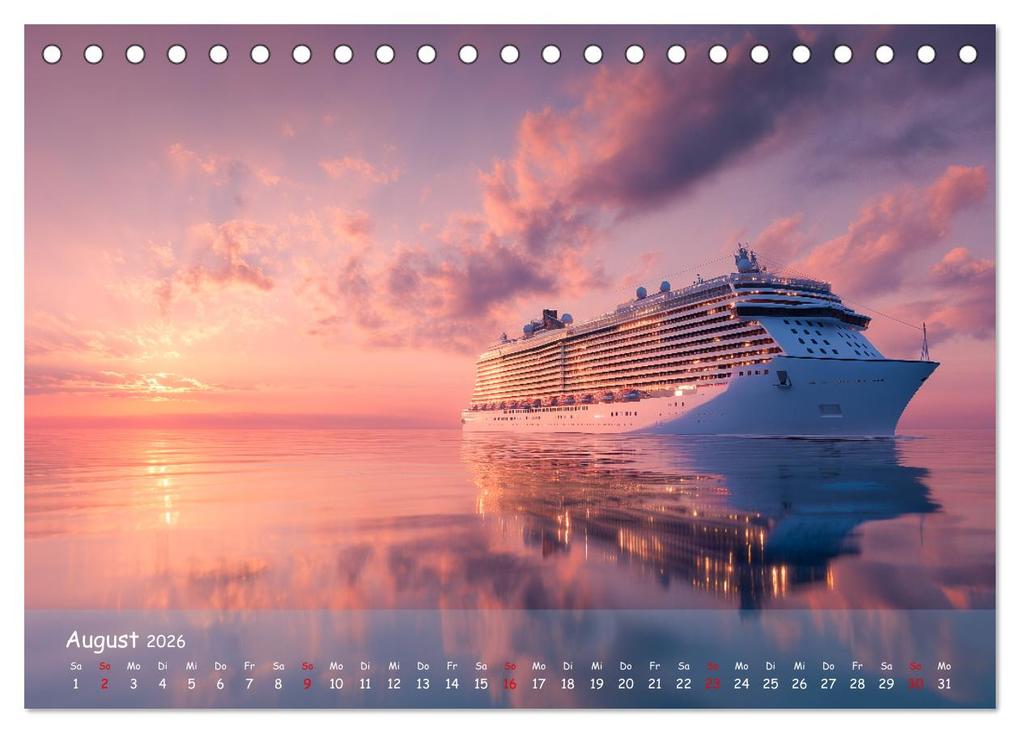 Weitere Ansicht: Kreuzfahrtschiffe Kalender - Kreuzfahrten und Giganten der Meere (Tischkalender 2026 DIN A5 quer), CALVENDO Monatskalender | MB Fotografie, Calvendo