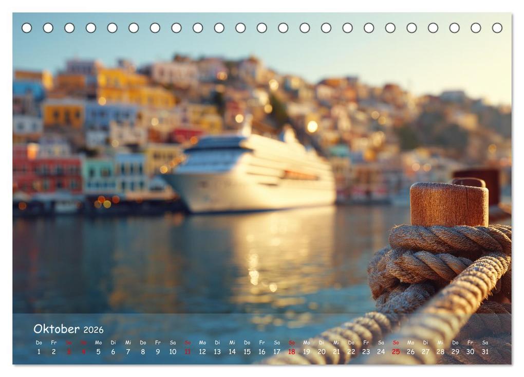 Weitere Ansicht: Kreuzfahrtschiffe Kalender - Kreuzfahrten und Giganten der Meere (Tischkalender 2026 DIN A5 quer), CALVENDO Monatskalender | MB Fotografie, Calvendo