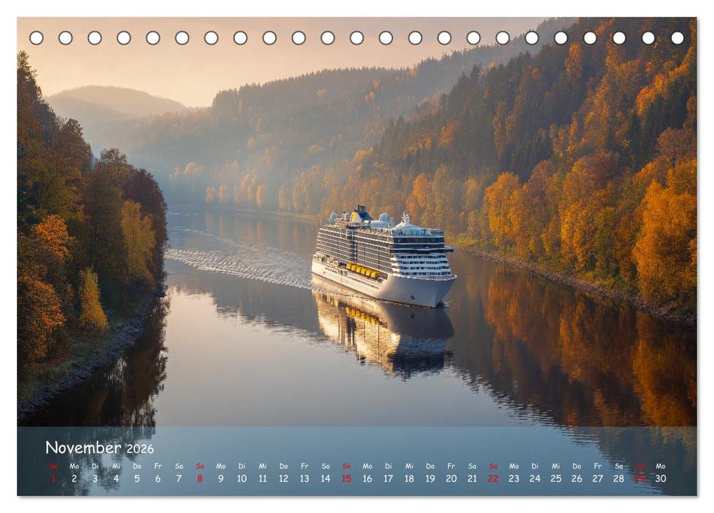 Weitere Ansicht: Kreuzfahrtschiffe Kalender - Kreuzfahrten und Giganten der Meere (Tischkalender 2026 DIN A5 quer), CALVENDO Monatskalender | MB Fotografie, Calvendo