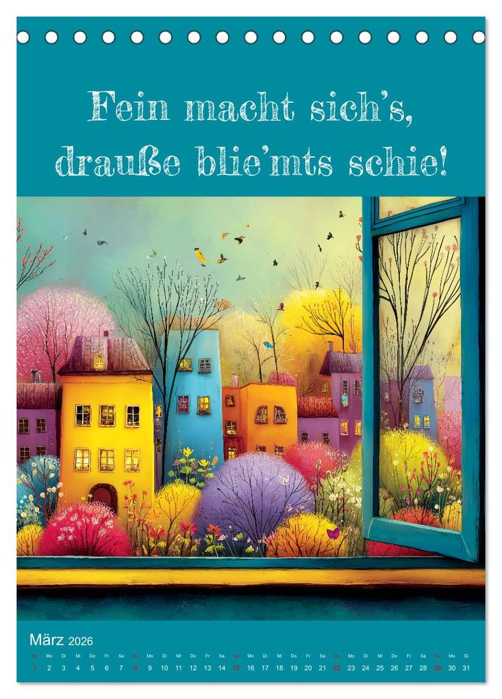 Weitere Ansicht: Erzgebirge mei Haamit - Mundart-Kalender mit sächsischem Humor (Tischkalender 2026 DIN A5 hoch), CALVENDO Monatskalender | MB Fotografie, Calvendo