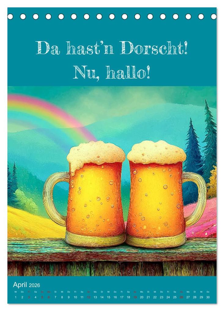 Weitere Ansicht: Erzgebirge mei Haamit - Mundart-Kalender mit sächsischem Humor (Tischkalender 2026 DIN A5 hoch), CALVENDO Monatskalender | MB Fotografie, Calvendo