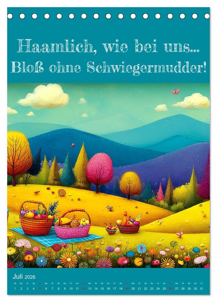 Weitere Ansicht: Erzgebirge mei Haamit - Mundart-Kalender mit sächsischem Humor (Tischkalender 2026 DIN A5 hoch), CALVENDO Monatskalender | MB Fotografie, Calvendo