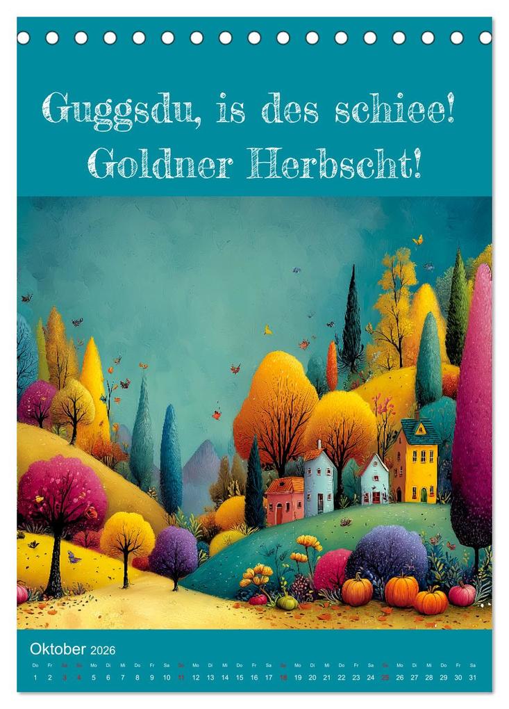 Weitere Ansicht: Erzgebirge mei Haamit - Mundart-Kalender mit sächsischem Humor (Tischkalender 2026 DIN A5 hoch), CALVENDO Monatskalender | MB Fotografie, Calvendo