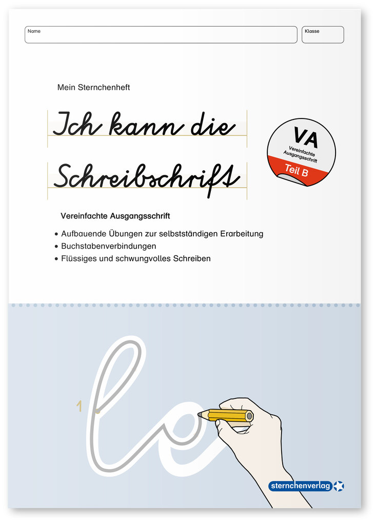 Weitere Ansicht: Ich kann die Schreibschrift + Übungsheft zu den Buchstabenverbindungen - Vereinfachte Ausgangsschrift - 2 Hefte | Katrin Langhans, sternchenverlag GmbH