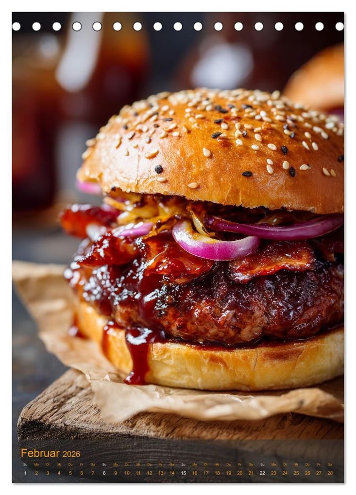 Weitere Ansicht: Burger Kalender - Foodporn für echte Burgerfans (Tischkalender 2026 DIN A5 hoch), CALVENDO Monatskalender | MB Fotografie, Calvendo