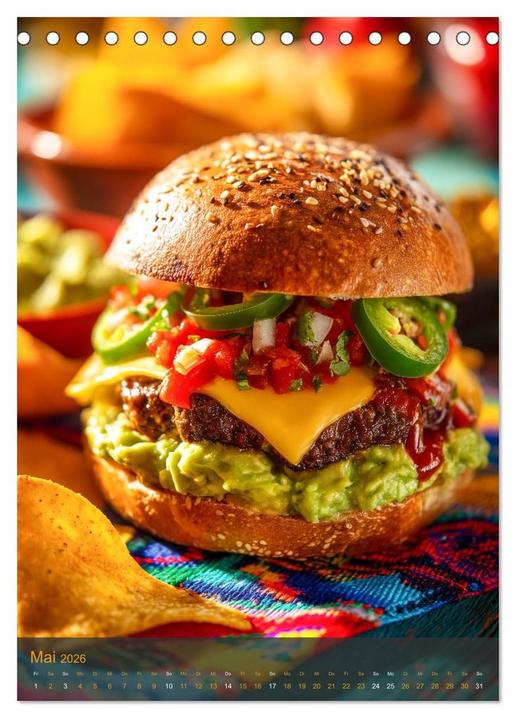Weitere Ansicht: Burger Kalender - Foodporn für echte Burgerfans (Tischkalender 2026 DIN A5 hoch), CALVENDO Monatskalender | MB Fotografie, Calvendo