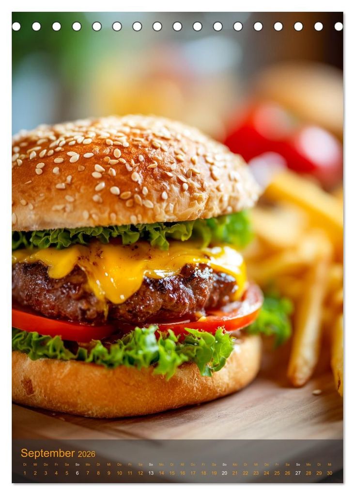 Weitere Ansicht: Burger Kalender - Foodporn für echte Burgerfans (Tischkalender 2026 DIN A5 hoch), CALVENDO Monatskalender | MB Fotografie, Calvendo