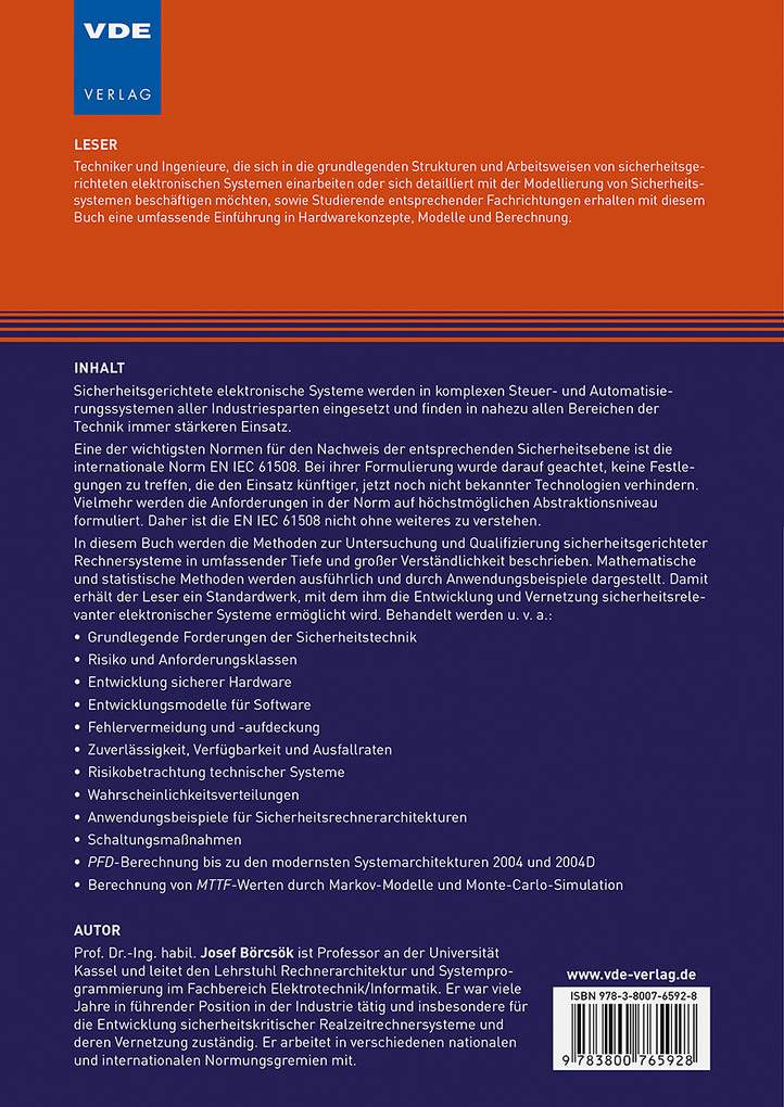 Weitere Ansicht: Elektronische Sicherheitssysteme | Josef Börcsök