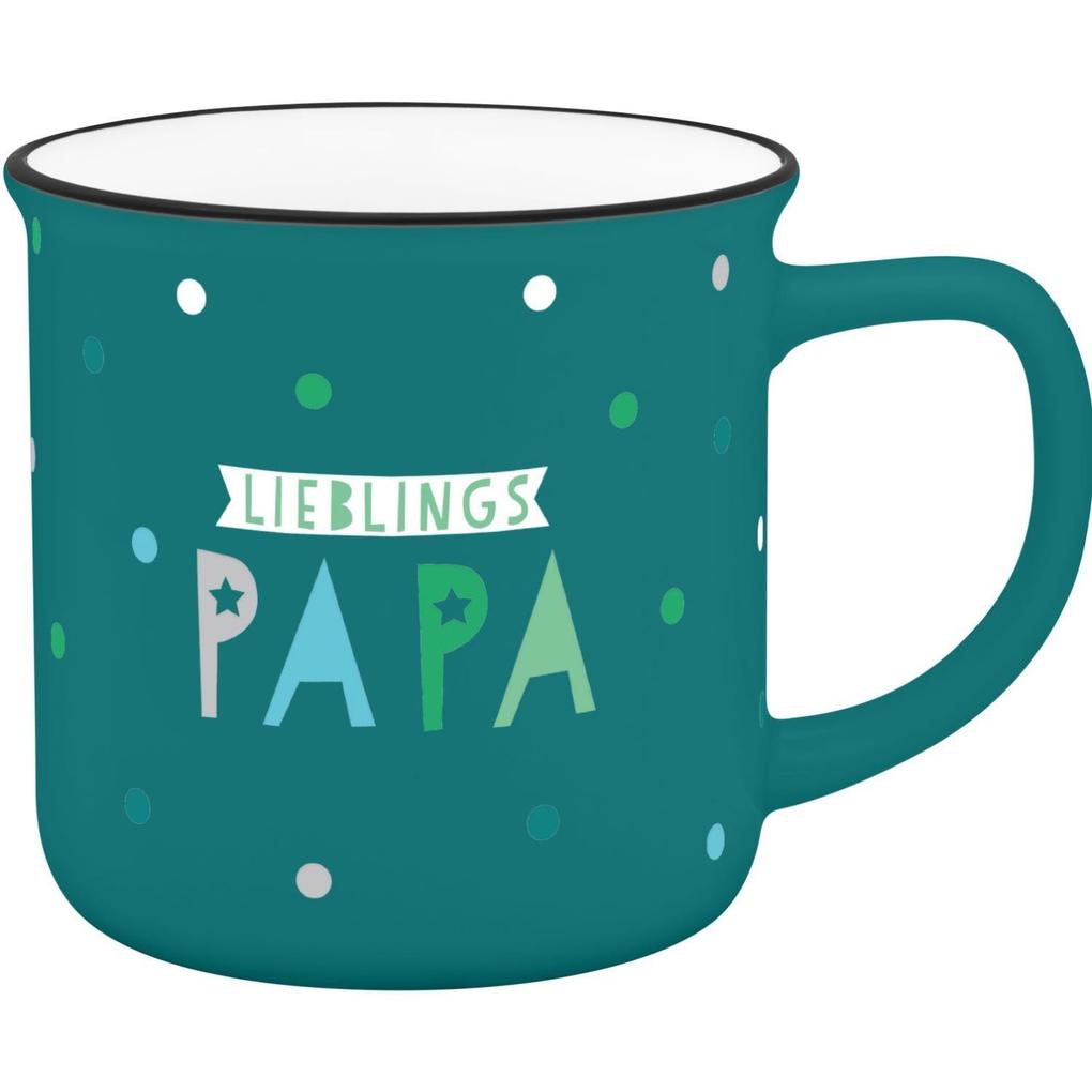 Weitere Ansicht: Becher in Emailloptik "Lieblingspapa"