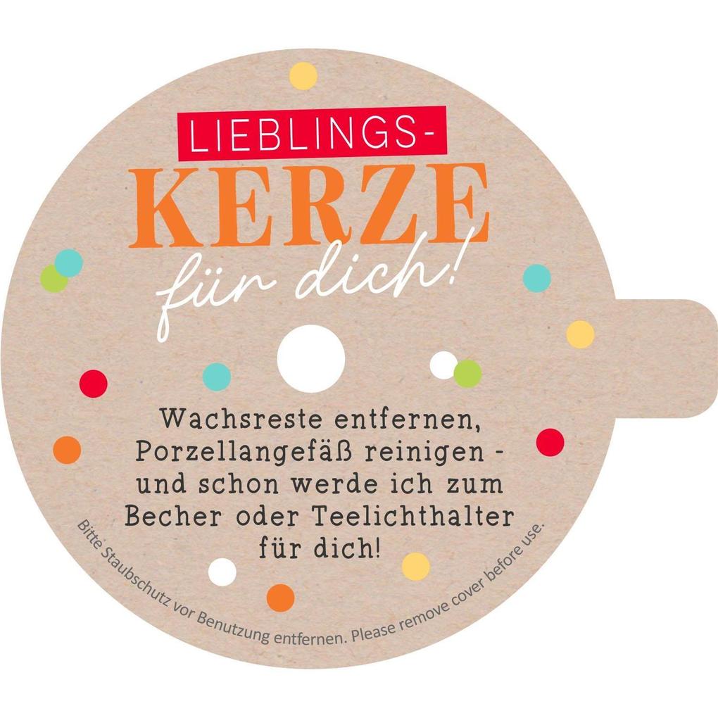 Weitere Ansicht: Lieblingskerze in Emailleoptik Motiv "Lieblingsmensch"