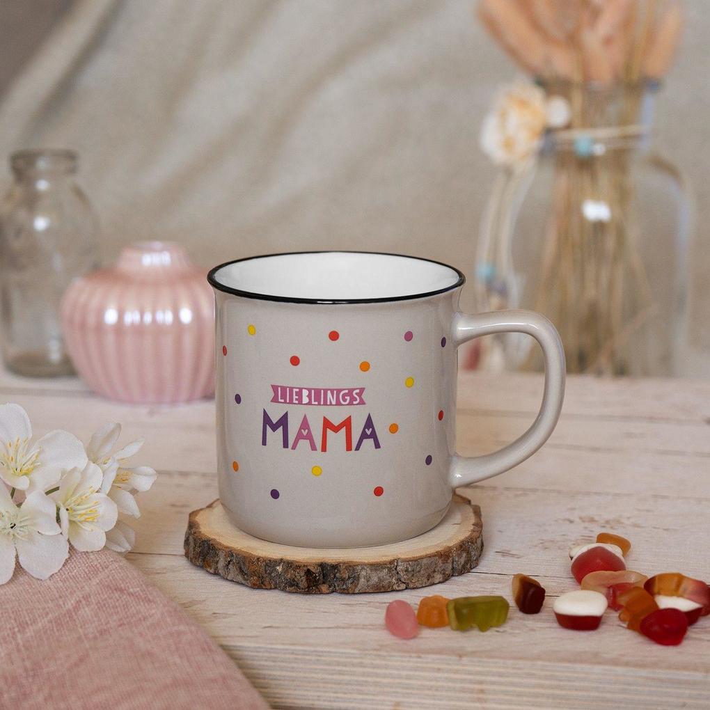 Weitere Ansicht: Becher in Emailloptik "Lieblingsmama"