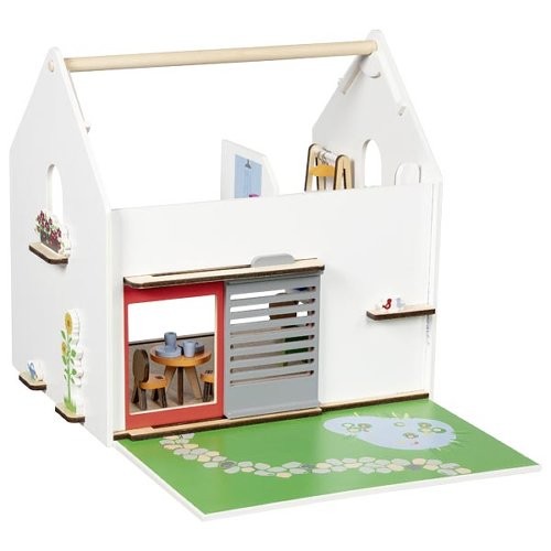 Weitere Ansicht: Tragbares Puppenhaus Eco House, mit Zubehör