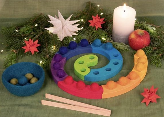 Weitere Ansicht: Farbsortierspiel und Adventsspirale