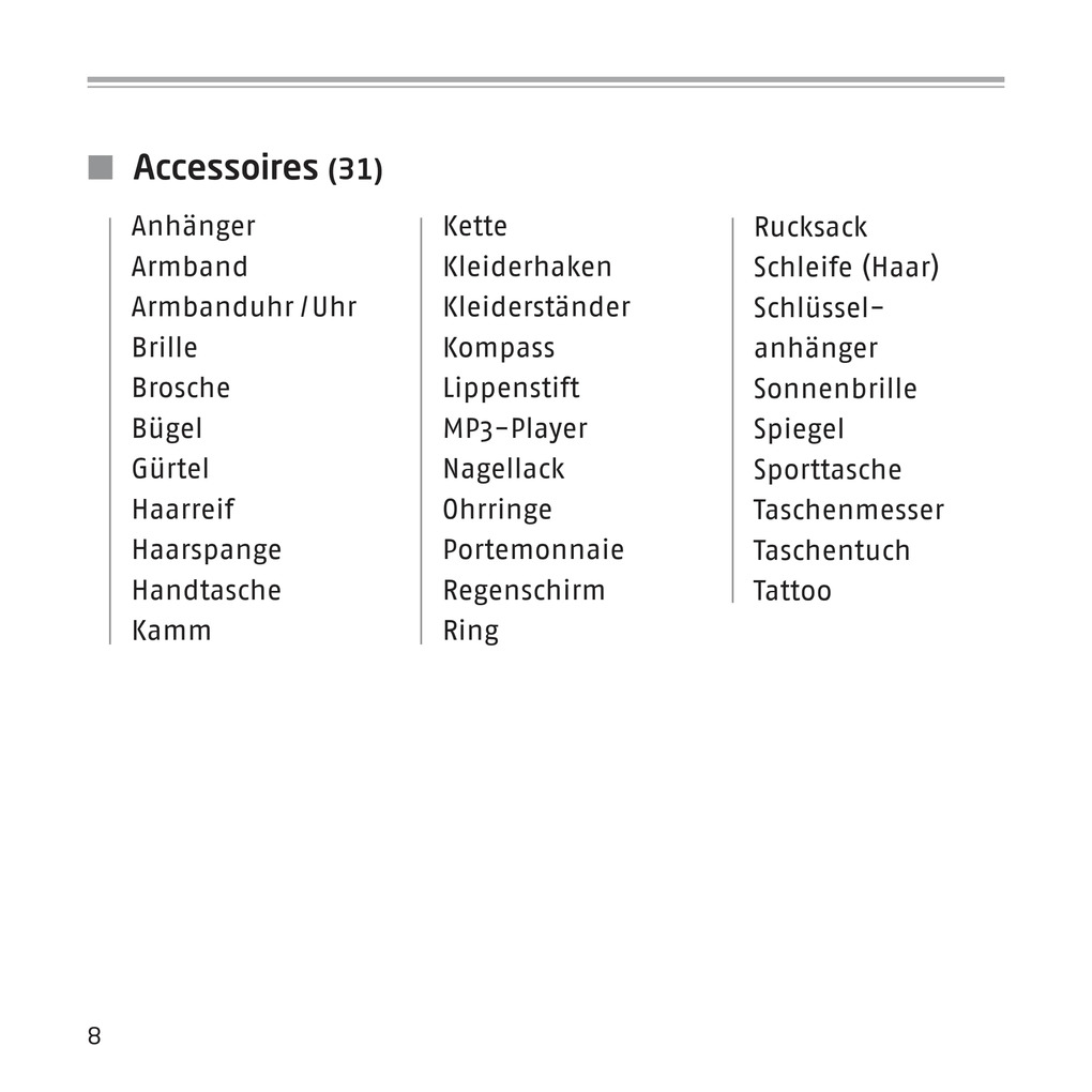 Weitere Ansicht: Vocabular