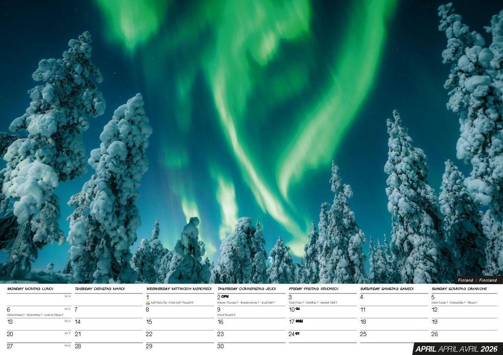 Weitere Ansicht: Polarlichter Kalender 2026