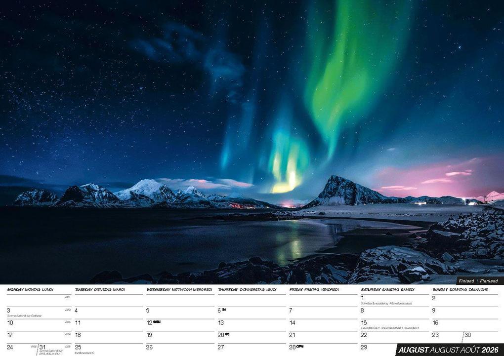 Weitere Ansicht: Polarlichter Kalender 2026
