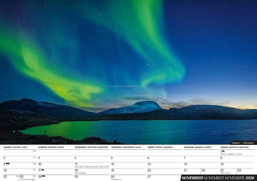 Weitere Ansicht: Polarlichter Kalender 2026