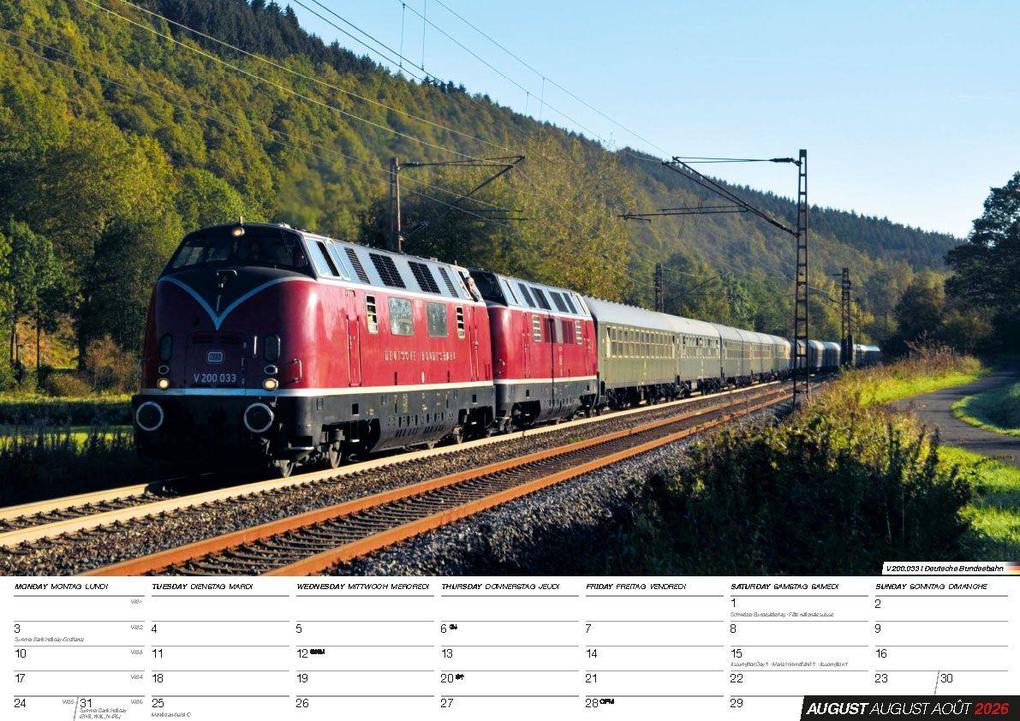 Weitere Ansicht: Eisenbahn Kalender 2026