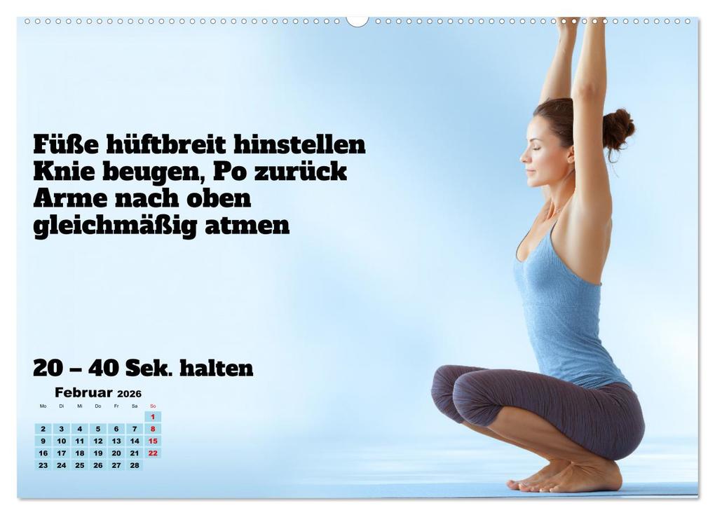 Weitere Ansicht: Yoga Kalender - Übungen und Meditation für jeden Monat (hochwertiger Premium Wandkalender 2026 DIN A2 quer), Kunstdruck in Hochglanz | MB Fotografie, Calvendo