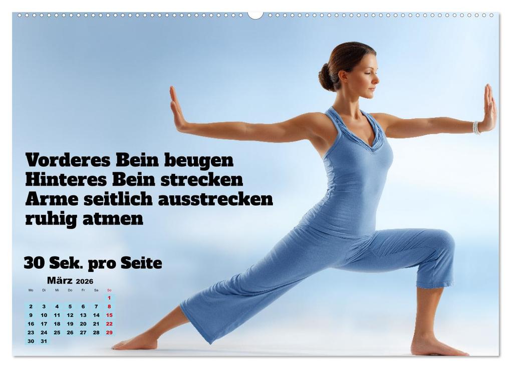 Weitere Ansicht: Yoga Kalender - Übungen und Meditation für jeden Monat (hochwertiger Premium Wandkalender 2026 DIN A2 quer), Kunstdruck in Hochglanz | MB Fotografie, Calvendo