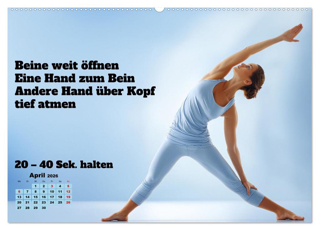 Weitere Ansicht: Yoga Kalender - Übungen und Meditation für jeden Monat (hochwertiger Premium Wandkalender 2026 DIN A2 quer), Kunstdruck in Hochglanz | MB Fotografie, Calvendo