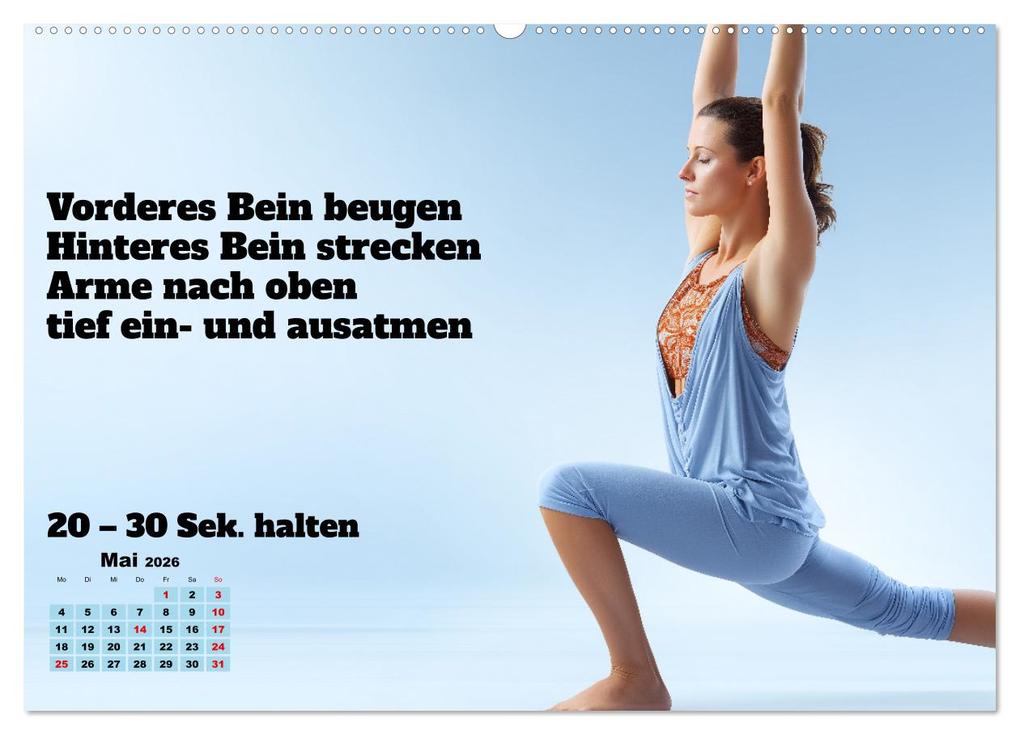 Weitere Ansicht: Yoga Kalender - Übungen und Meditation für jeden Monat (hochwertiger Premium Wandkalender 2026 DIN A2 quer), Kunstdruck in Hochglanz | MB Fotografie, Calvendo