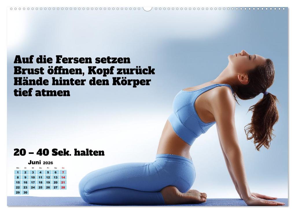 Weitere Ansicht: Yoga Kalender - Übungen und Meditation für jeden Monat (hochwertiger Premium Wandkalender 2026 DIN A2 quer), Kunstdruck in Hochglanz | MB Fotografie, Calvendo