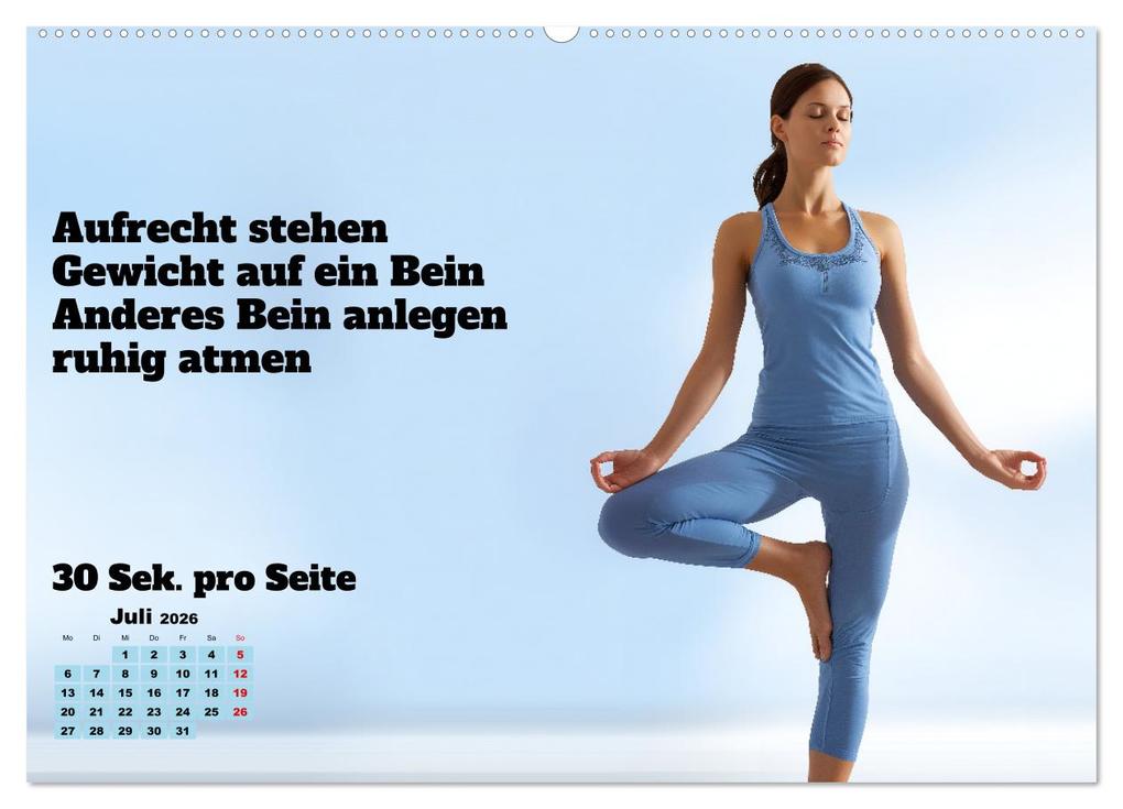 Weitere Ansicht: Yoga Kalender - Übungen und Meditation für jeden Monat (hochwertiger Premium Wandkalender 2026 DIN A2 quer), Kunstdruck in Hochglanz | MB Fotografie, Calvendo